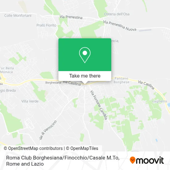 Roma Club Borghesiana / Finocchio / Casale M.To map