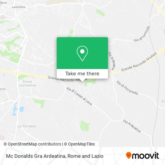 Mc Donalds Gra Ardeatina map