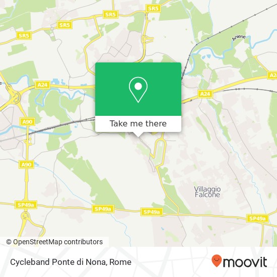 Cycleband Ponte di Nona map