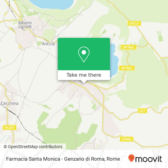 Farmacia Santa Monica - Genzano di Roma map