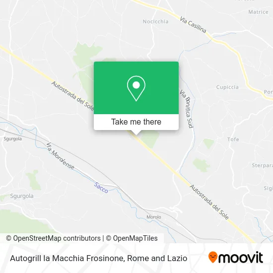 Autogrill La Macchia Frosinone map