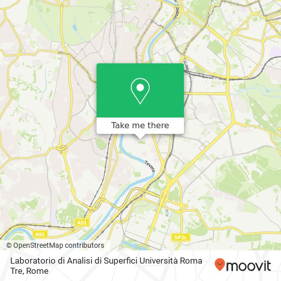 Laboratorio di Analisi di Superfici Università Roma Tre map