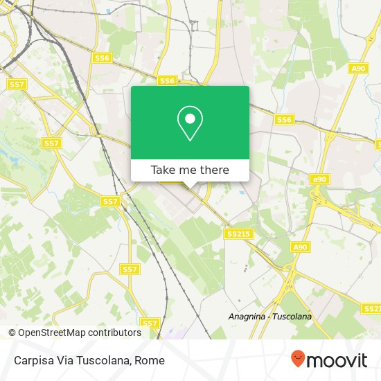 Carpisa Via Tuscolana map