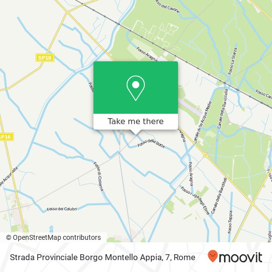Strada Provinciale Borgo Montello Appia, 7 map