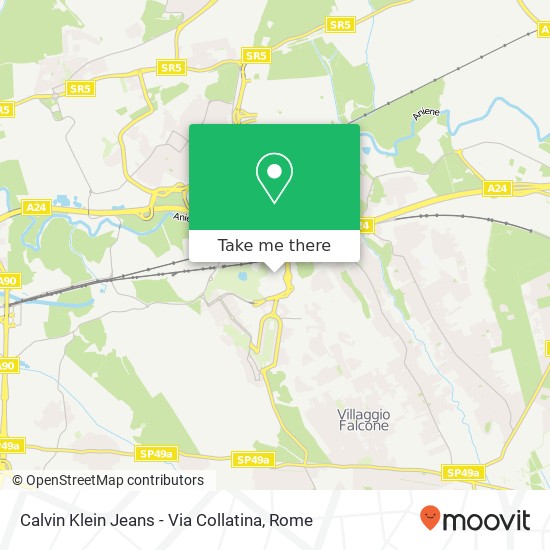 Calvin Klein Jeans - Via Collatina map