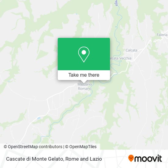 Cascate di Monte Gelato map