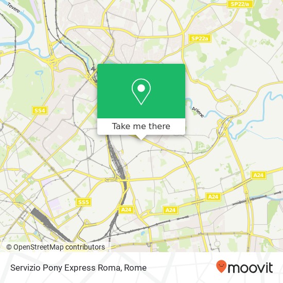 Servizio Pony Express Roma map