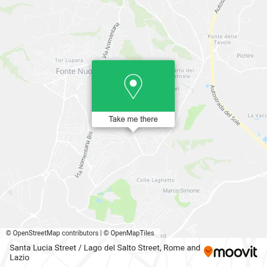 Santa Lucia Street / Lago del Salto Street map