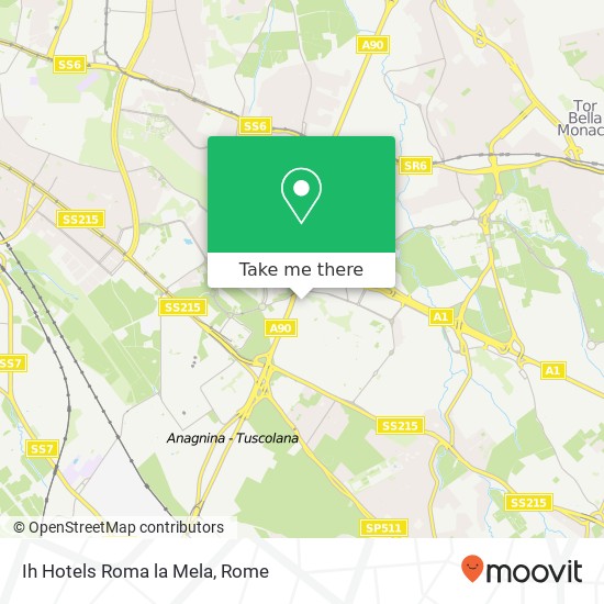 Ih Hotels Roma la Mela map