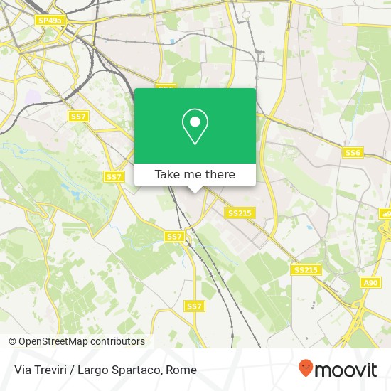 Via Treviri / Largo Spartaco map