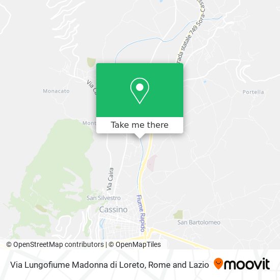 Via Lungofiume Madonna di Loreto map