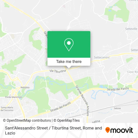 Sant'Alessandro Street / Tiburtina Street map