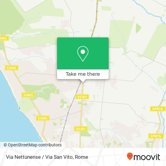 Via Nettunense / Via San Vito map