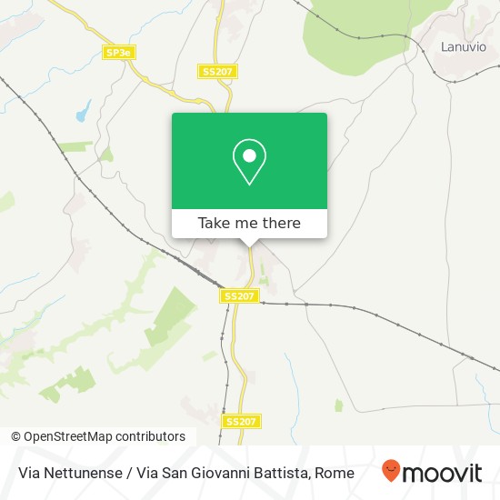 Via Nettunense / Via San Giovanni Battista map