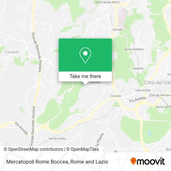 Mercatopoli Rome Boccea map