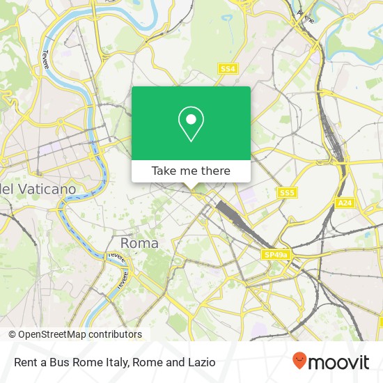 Rent a Bus Rome Italy map