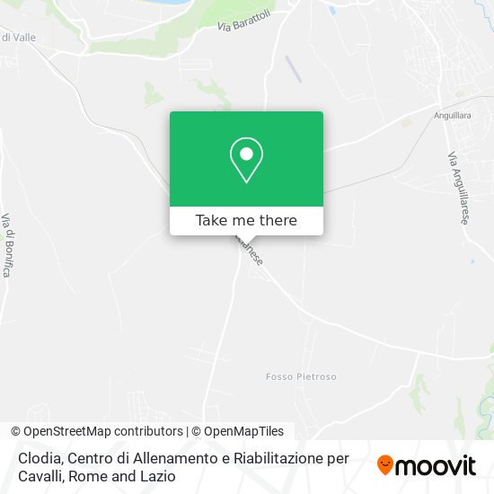 Clodia, Centro di Allenamento e Riabilitazione per Cavalli map