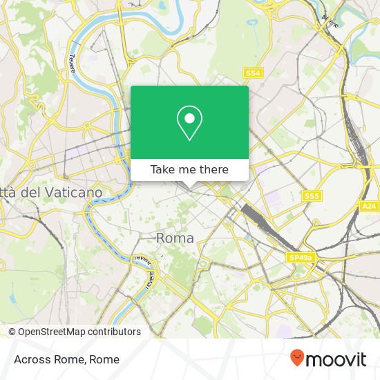 Across Rome map