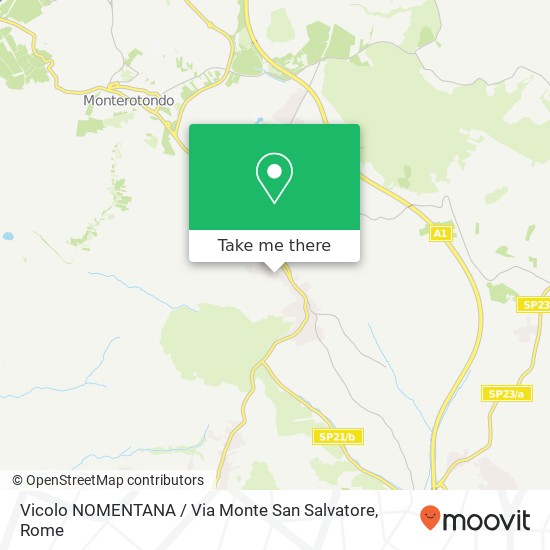 Vicolo NOMENTANA / Via Monte San Salvatore map