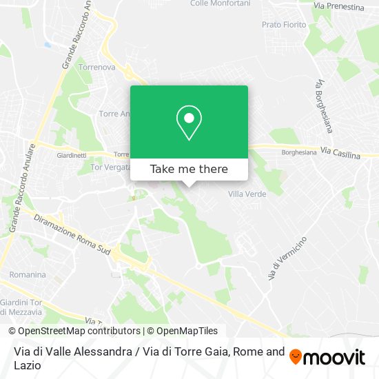 Via di Valle Alessandra / Via di Torre Gaia map
