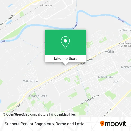 Sughere Park at Bagnoletto map