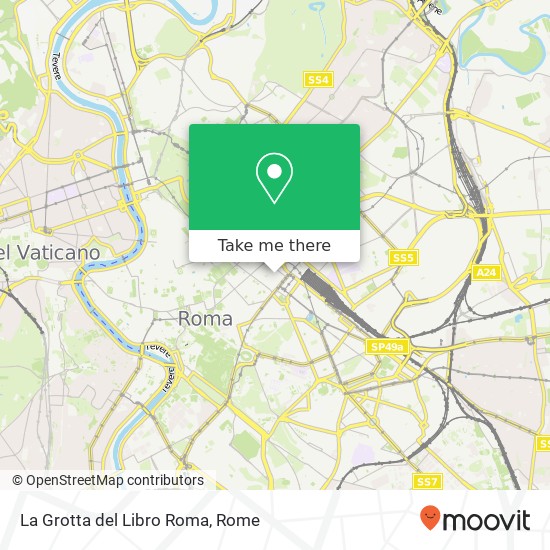 La Grotta del Libro Roma map