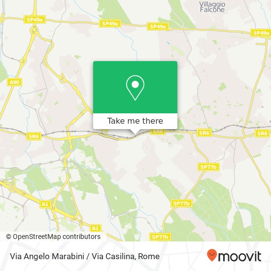 Via Angelo Marabini / Via Casilina map