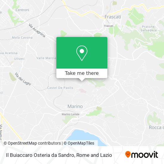 Il Buiaccaro Osteria da Sandro map