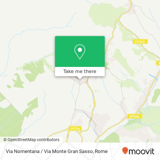 Via Nomentana / Via Monte Gran Sasso map