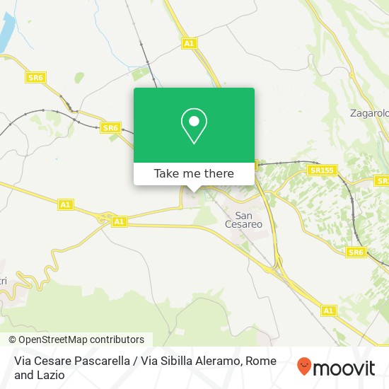 Via Cesare Pascarella / Via Sibilla Aleramo map