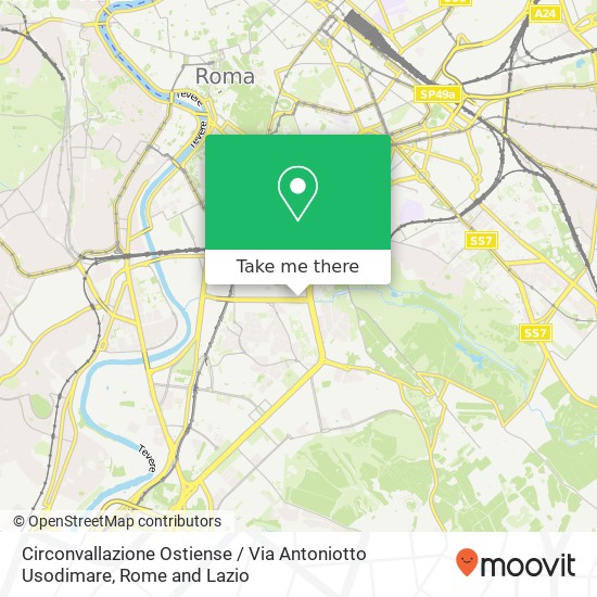 Circonvallazione Ostiense / Via Antoniotto Usodimare map