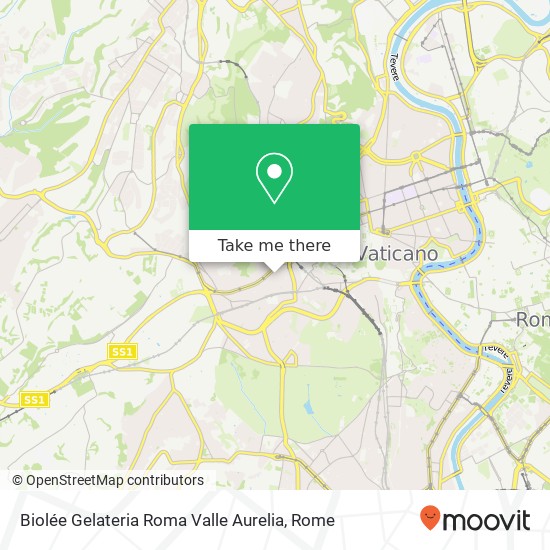 Biolée Gelateria Roma Valle Aurelia map