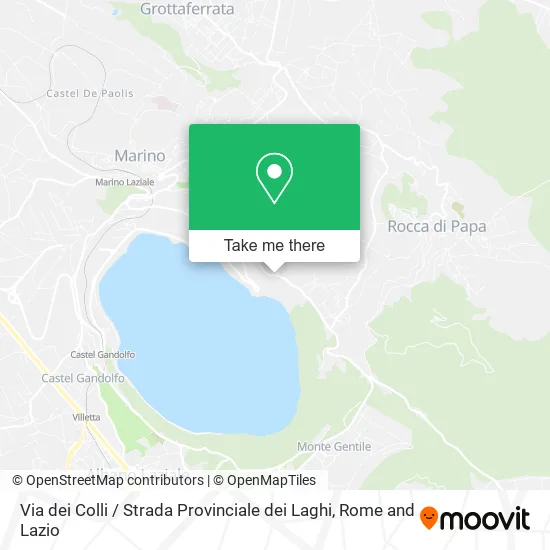 Via dei Colli / Provincial Lakes Road map