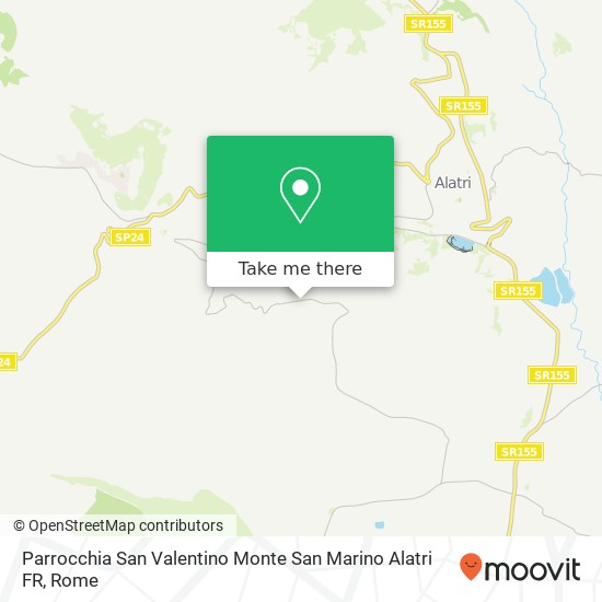 Parrocchia San Valentino Monte San Marino Alatri FR map
