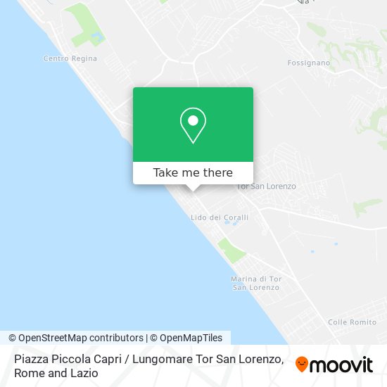 Piazza Piccola Capri / Lungomare Tor San Lorenzo map