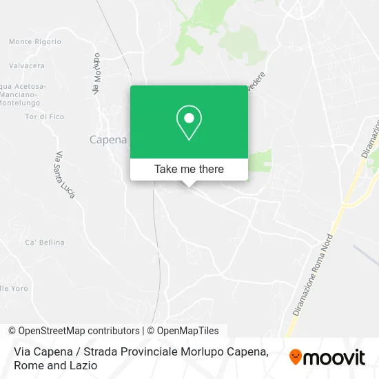 Capena Street / Morlupo Capena Provincial Road map