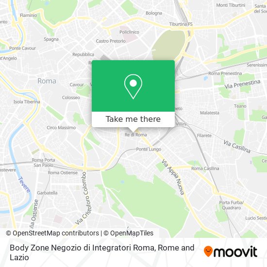 Body Zone Negozio di Integratori Roma map