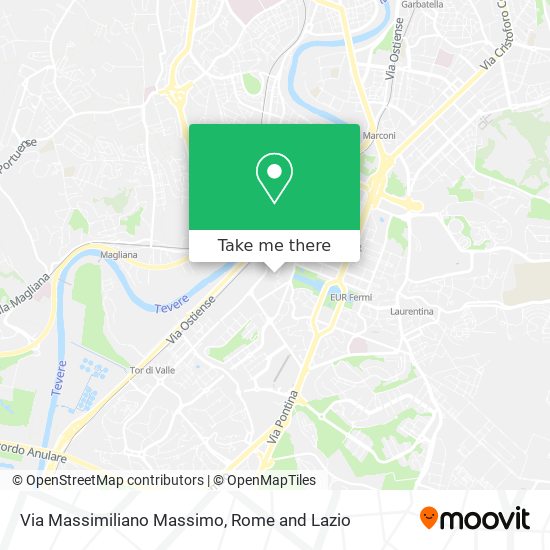 Via Massimiliano Massimo map