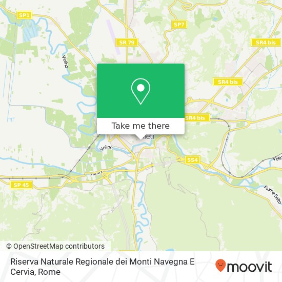 Riserva Naturale Regionale dei Monti Navegna E Cervia map