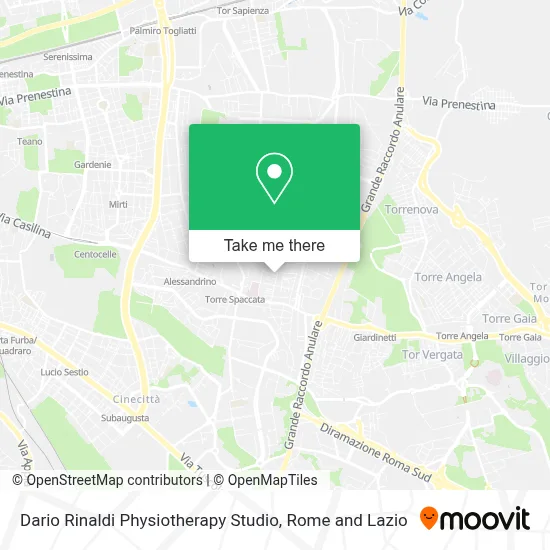 Dario Rinaldi Physiotherapy Studio map