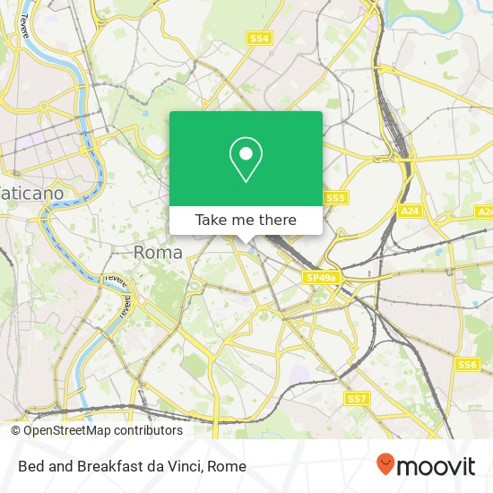 Bed and Breakfast da Vinci map
