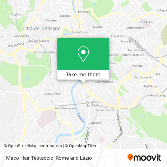 Maco Hair Testaccio map