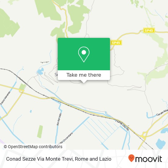 Conad Sezze Via Monte Trevi map