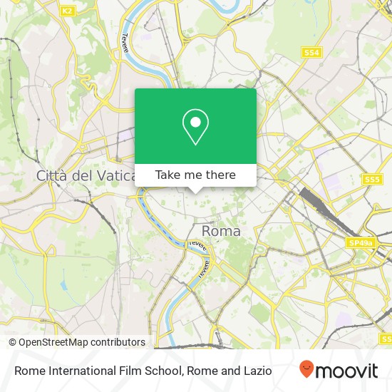 Rome International Film School map
