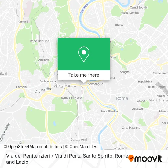 Via dei Penitenzieri / Via di Porta Santo Spirito map