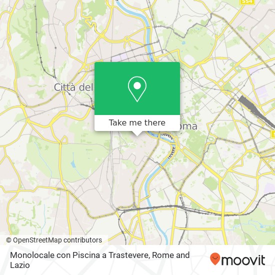 Monolocale con Piscina a Trastevere map