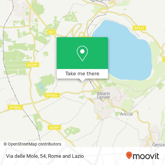 Via delle Mole, 54 map