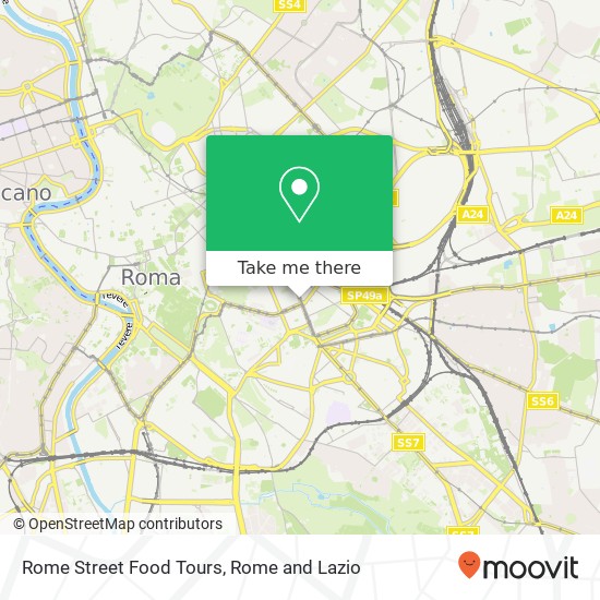 Rome Street Food Tours map