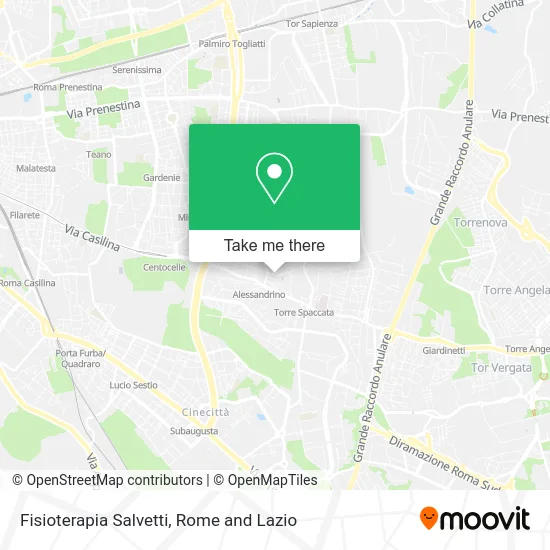 Salvetti Physiotherapy map