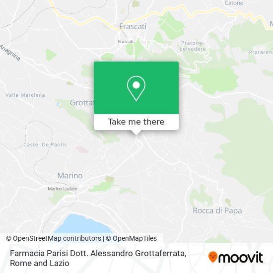 Farmacia Parisi Dott. Alessandro Grottaferrata map
